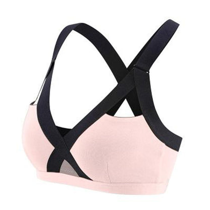 Sports Bra Yoga Padded Underwear Women Fitness Crop Top Hollow Out Seamless Black Push Up Cross Sportswear Gym Shirt Bralette - GabyFit Goods