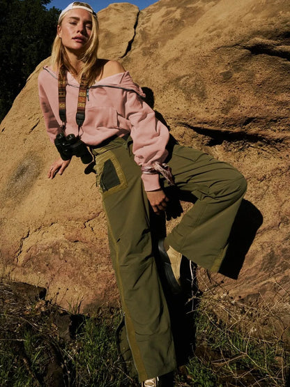 Sports hoodie zipper drawstring long sleeved top jacket