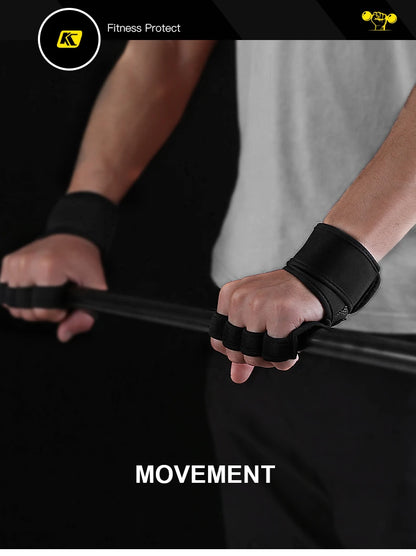 1Pair Hand Grips Gymnastics Gloves Grips Silicone Anti-Skid Gym Fitness Gloves Weight Lifting Grip Gym Crossfit Trainining - GabyFit Goods