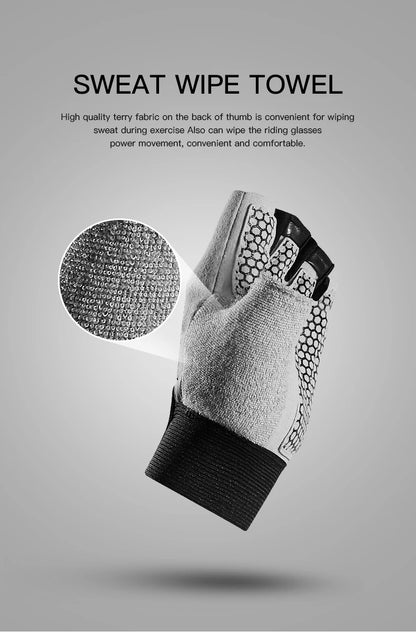 Gym Gloves Fingerless Breathable Weightlifting Fitness Gloves Dumbbell Men Women Weight lifting Gym Gloves Black - GabyFit Goods