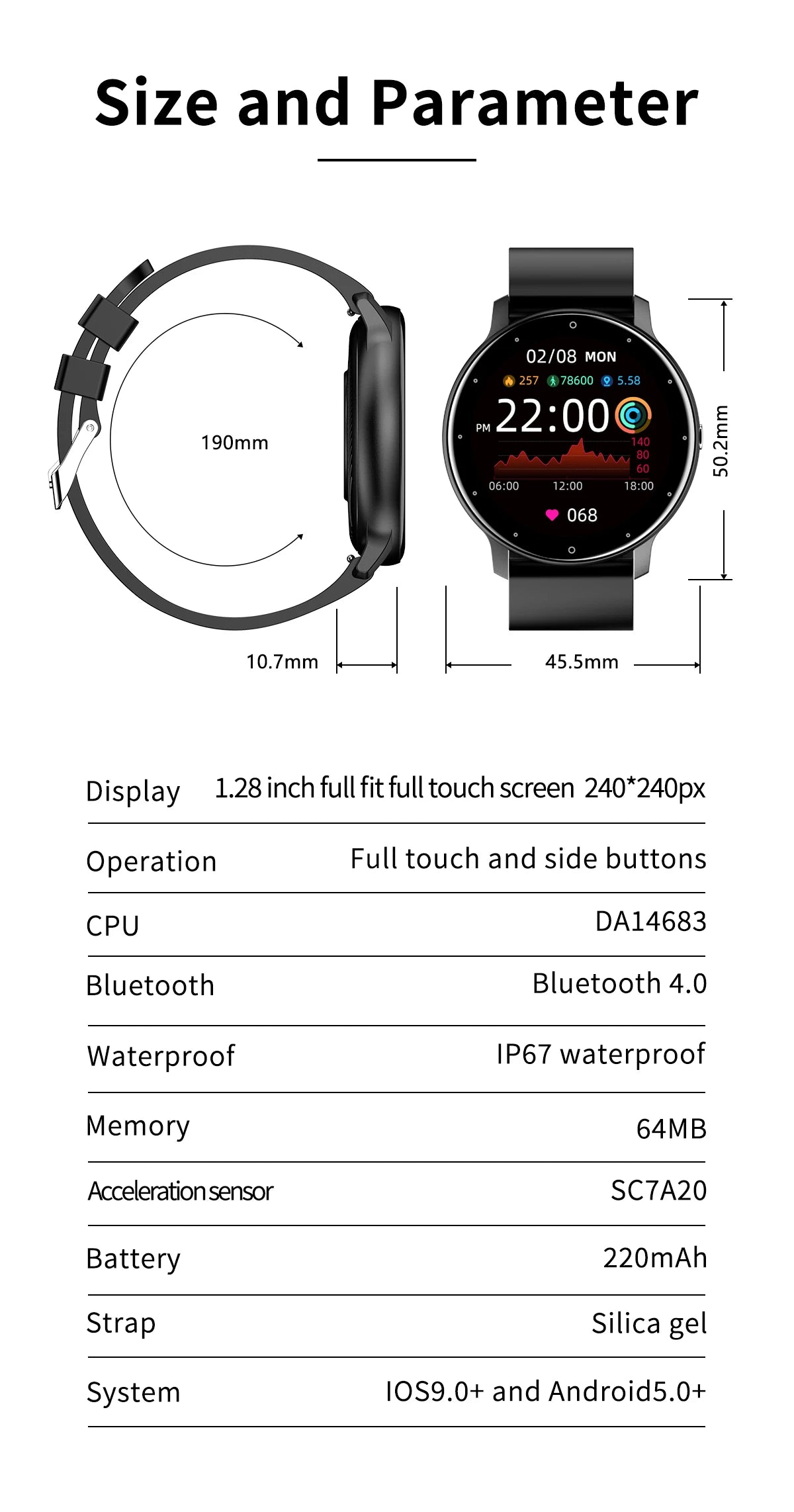 LIGE Smart band Watch Men Real-time Weather Forecast Activity Tracker Watches Sports Ladies Smart Watch Women For Xiaomi Watch - GabyFit Goods