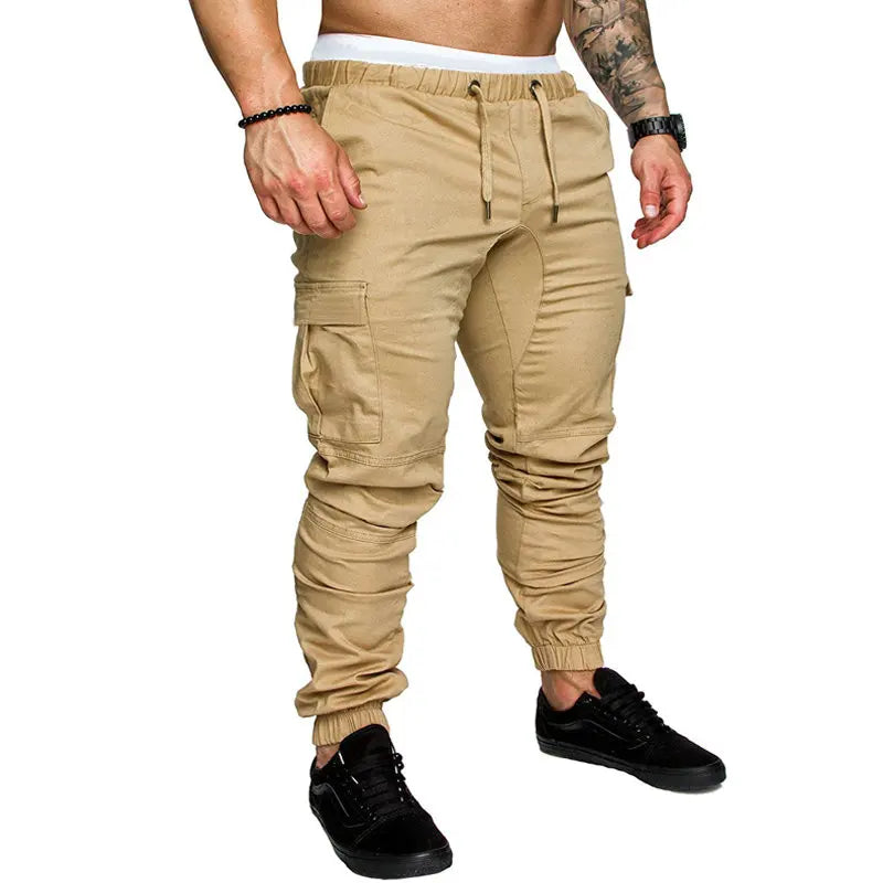 Autumn Men Pants Hip Hop Harem Joggers Pants 2025 New Male Trousers Mens Joggers Solid Multi-pocket Pants Sweatpants M-5XL
