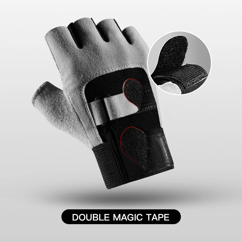 Gym Gloves Fingerless Breathable Weightlifting Fitness Gloves Dumbbell Men Women Weight lifting Gym Gloves Black - GabyFit Goods