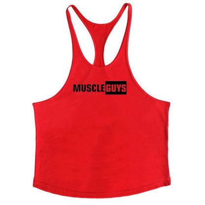 Muscleguys Brand Gym Clothing Bodybuilding Tank Top Men Fitness Stringer Singlets Man Cotton Sleeveless shirt Workout Undershirt