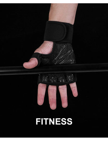 1Pair Hand Grips Gymnastics Gloves Grips Silicone Anti-Skid Gym Fitness Gloves Weight Lifting Grip Gym Crossfit Trainining - GabyFit Goods