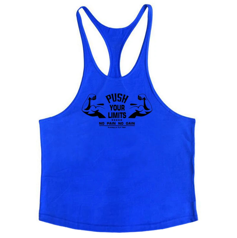 Muscleguys Brand Gym Clothing Bodybuilding Tank Top Men Fitness Stringer Singlets Man Cotton Sleeveless shirt Workout Undershirt