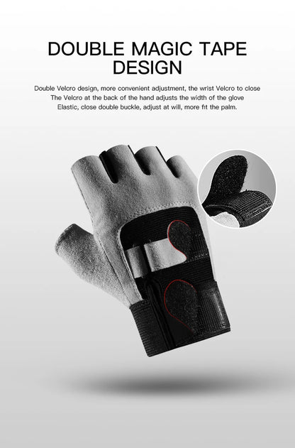 Gym Gloves Fingerless Breathable Weightlifting Fitness Gloves Dumbbell Men Women Weight lifting Gym Gloves Black - GabyFit Goods