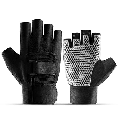 Gym Gloves Fingerless Breathable Weightlifting Fitness Gloves Dumbbell Men Women Weight lifting Gym Gloves Black - GabyFit Goods