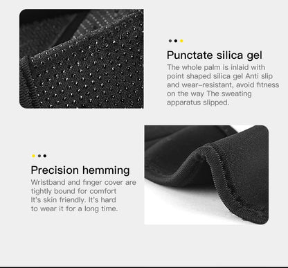 1Pair Hand Grips Gymnastics Gloves Grips Silicone Anti-Skid Gym Fitness Gloves Weight Lifting Grip Gym Crossfit Trainining - GabyFit Goods