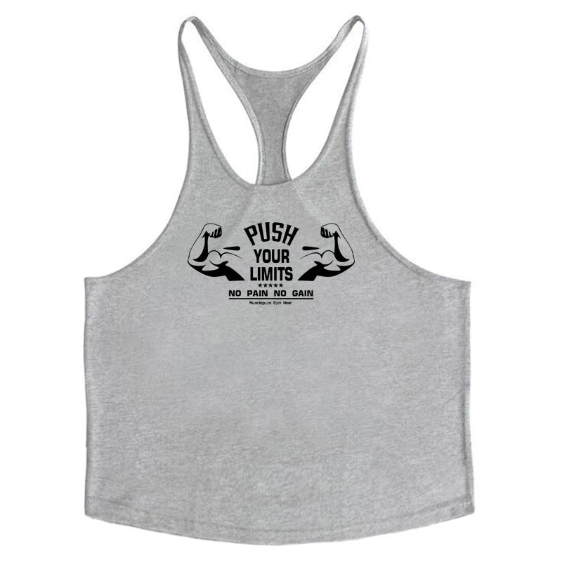 Muscleguys Brand Gym Clothing Bodybuilding Tank Top Men Fitness Stringer Singlets Man Cotton Sleeveless shirt Workout Undershirt