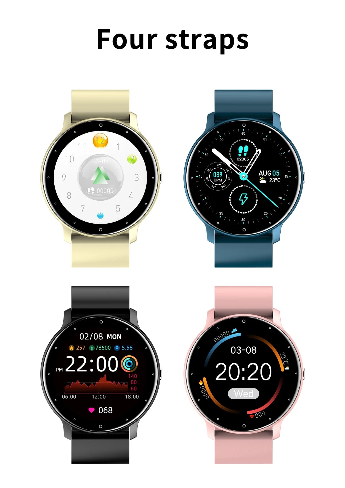 LIGE Smart band Watch Men Real-time Weather Forecast Activity Tracker Watches Sports Ladies Smart Watch Women For Xiaomi Watch - GabyFit Goods