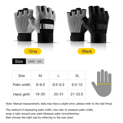 Gym Gloves Fingerless Breathable Weightlifting Fitness Gloves Dumbbell Men Women Weight lifting Gym Gloves Black - GabyFit Goods