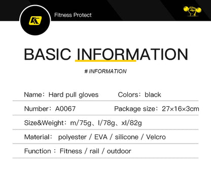 1Pair Hand Grips Gymnastics Gloves Grips Silicone Anti-Skid Gym Fitness Gloves Weight Lifting Grip Gym Crossfit Trainining - GabyFit Goods