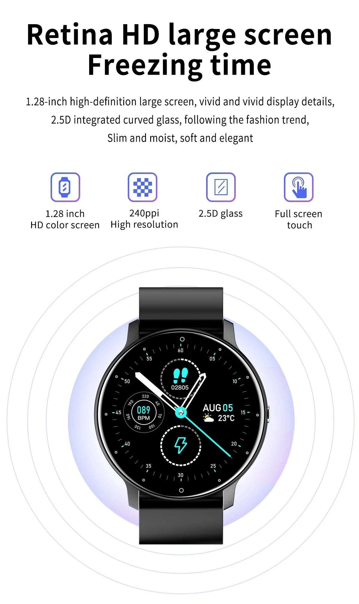 LIGE Smart band Watch Men Real-time Weather Forecast Activity Tracker Watches Sports Ladies Smart Watch Women For Xiaomi Watch - GabyFit Goods