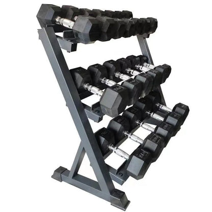 Gym Fitness Sets Free Weight Hex Dumbbell Set with Rack for Sale
