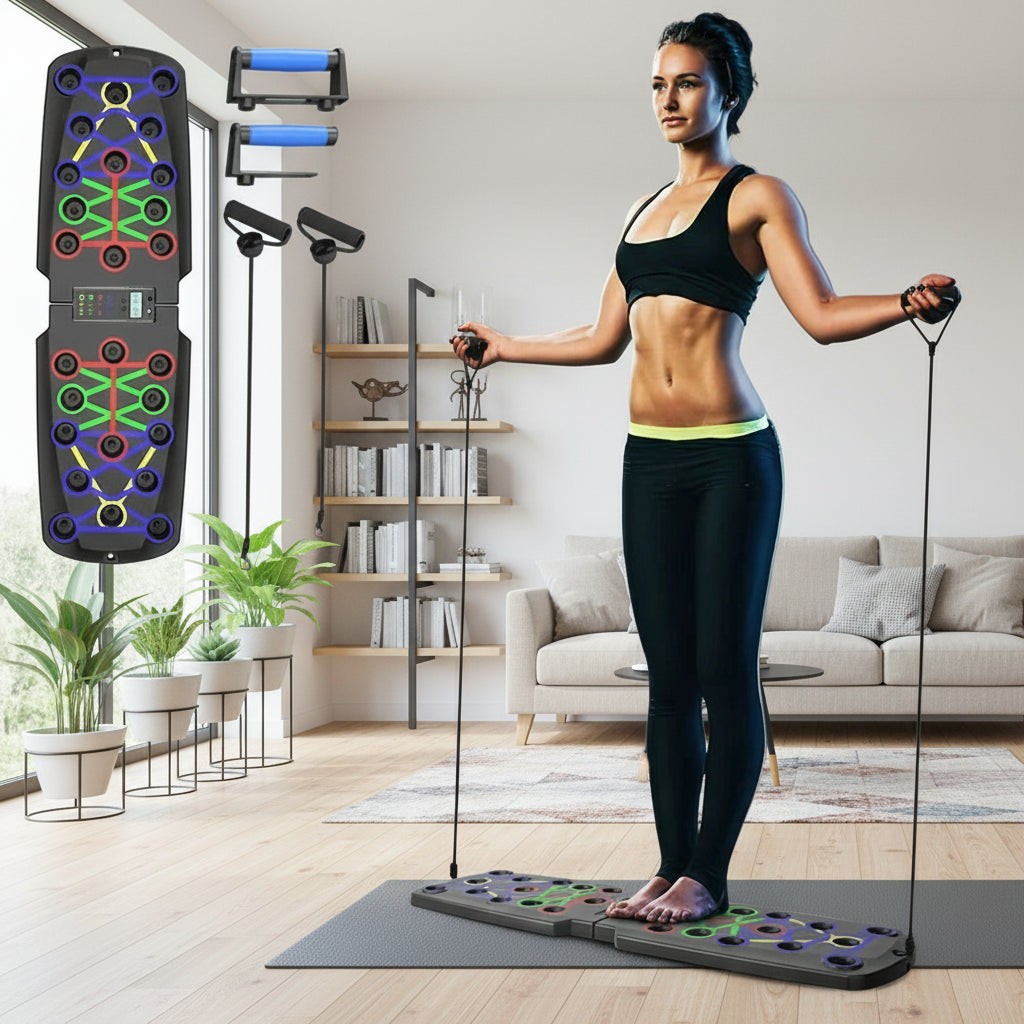 Foldable Push Up Board Chest Abs Core Training Equipment Portable Home Gym Fitness