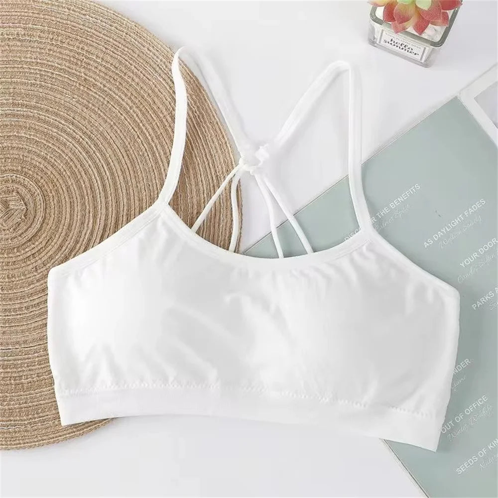 Letter strap back underwear women without underwire integrated with chest cushion back heart strap women wrap chest fitness yoga - GabyFit Goods
