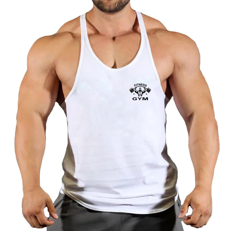 Muscle Mens Bodybuilding Stringer Tank Top gym Clothing Y back Fitness sleeveless vest shirt Weightlifting singlets - GabyFit Goods