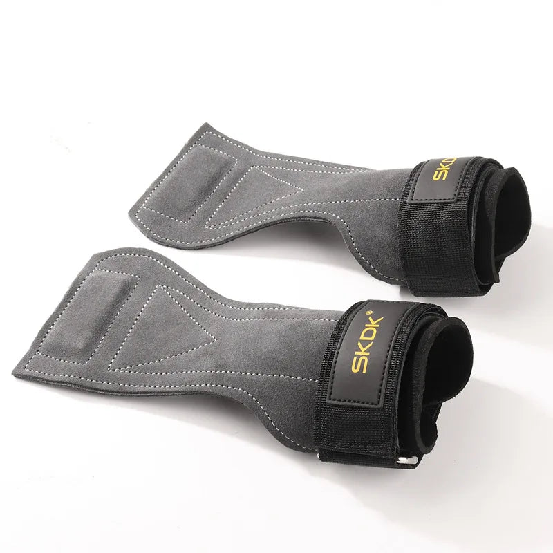 Cowhide Gym Gloves Grips Anti-Skid Leather Gymnastics Guard Palm Protectors Pull Up Horizontal Bar Weight Lifting Guantes Gym - GabyFit Goods