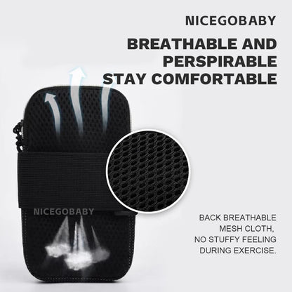 Arm Bag Waterproof sports phone case Money Key Outside Sports Running Fitness Simple Arm Bag with nicegobaby Wrist Bag - GabyFit Goods