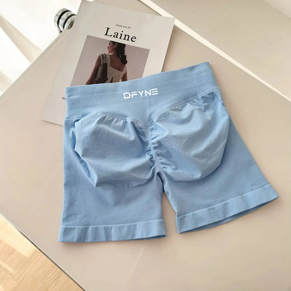 Women Yoga Shorts High Waist Workout Shorts Fitness Yoga Lift Butt Fitness Ladies Yoga Gym Running Short Pants Sportswear