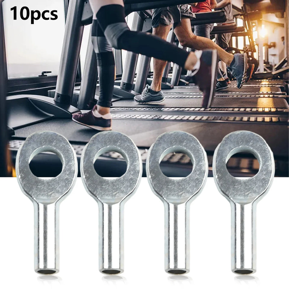 10pcs Gym Pulley Machine Cable Eyelet Terminal Wire Rope Port Joint Stopper Gym Gyms Steel Wire Gym Pulley Machine Cable Eyelet