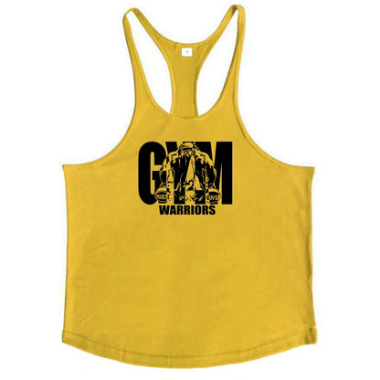 Gym Warriors Workout Tanktop Jogger Singlet Training Bodybuilding Tank Top Vest Shirt Sleeveless Fitness Cotton Shirt For Men