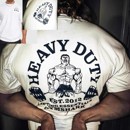 DARCSPORT Wolf Head T-shirt Summer City Fitness Training Sports Loose casual crewneck Men's T-shirt couples pure cotton