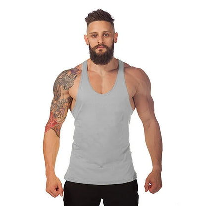 Gym Clothing Bodybuilding Stringer Hoodie Tank Top Muscle Shirt Fitness Men hooded undershirt Cotton workout Sleeveless shirt