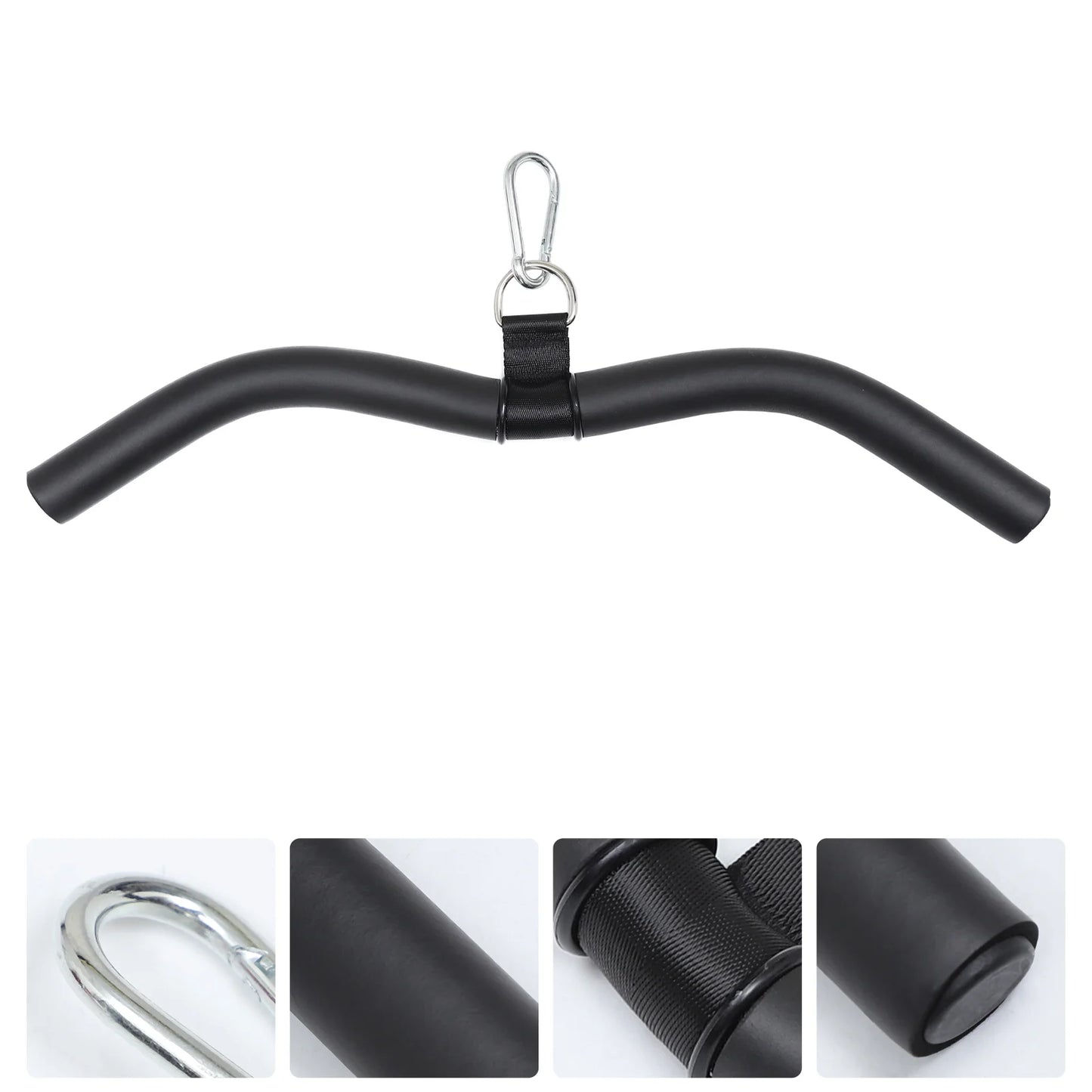 Gym Pulley Fitness Lower Pull Bar T-Shape Back Muscle Builder Bow Pull Bar Gym Arm Exercise Pulley Training Accessories Style - GabyFit Goods