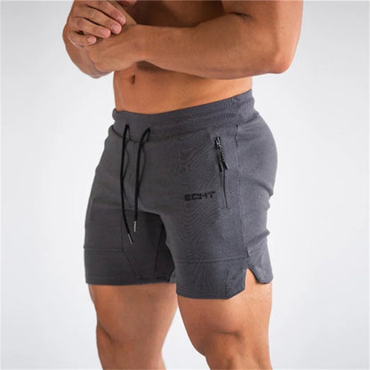 Men's Zip pocket sweatpants Fitness Gyms Shorts Men Summer Running Short Pants Male Jogger mesh Workout Beach sports short pants