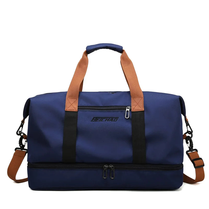 Gym Bag Travel Fitness Bag for Women Large Capacity Men's Sports Luggage bag Waterproof Female Messenger Bag Dry And Wet Handbag - GabyFit Goods
