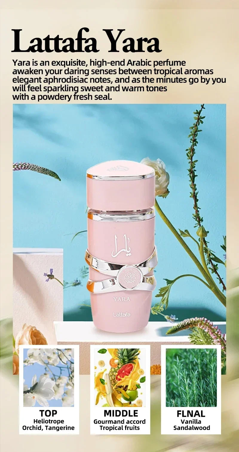 High Quality Arabic Dubai Yara Women Original Perfume Candy Cologne Men Fragrance Women Original Perfumes Body Mist Gift Set - GabyFit Goods