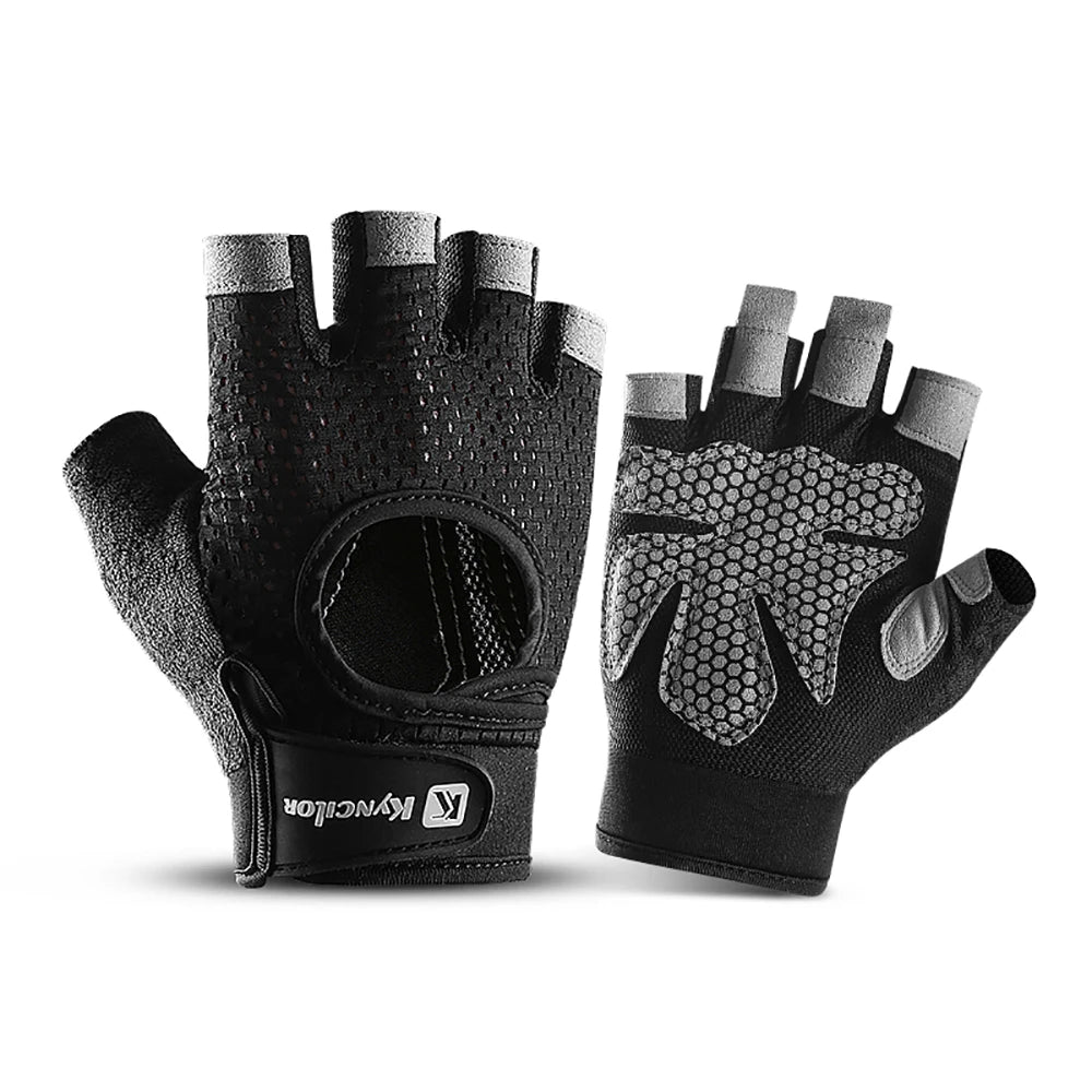 Half Finger Gloves Gym Fitness Anti-Slip Women Men Gel Pad Gloves Gym Cycling Fingerless Gloves Bicycle Accessories - GabyFit Goods