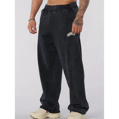 2025 Men's Sports Pants Spring Autumn High Quality Loose Straight Trousers Jogger Gym Sports Fitness Fashion Brand Casual Pants