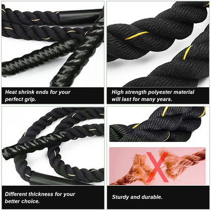 Weighted Jump Rope Gym Outdoor Home Fitness Exercise Physical Training Battle Rope Battling Strength Training Fitness Rope