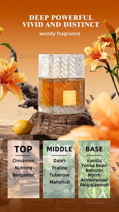 Lattafa Khamrah Perfume Eau de Parfum Spray Original Arabian Perfume Aromatic Spicy Fragrance For Women For Men For Evening Wear - GabyFit Goods