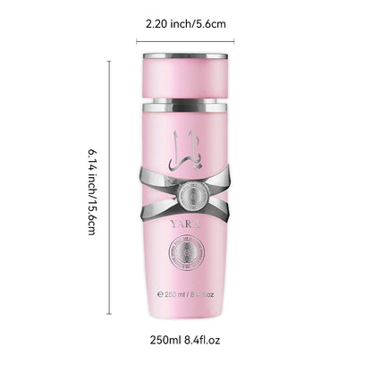250ML 8.4FL.OZ Amber Vanilla Yara Perfume, Long Lasting Gourmand Fragrance Eau de Parfum Spray, Arabian Perfumes Gift for Women - GabyFit Goods