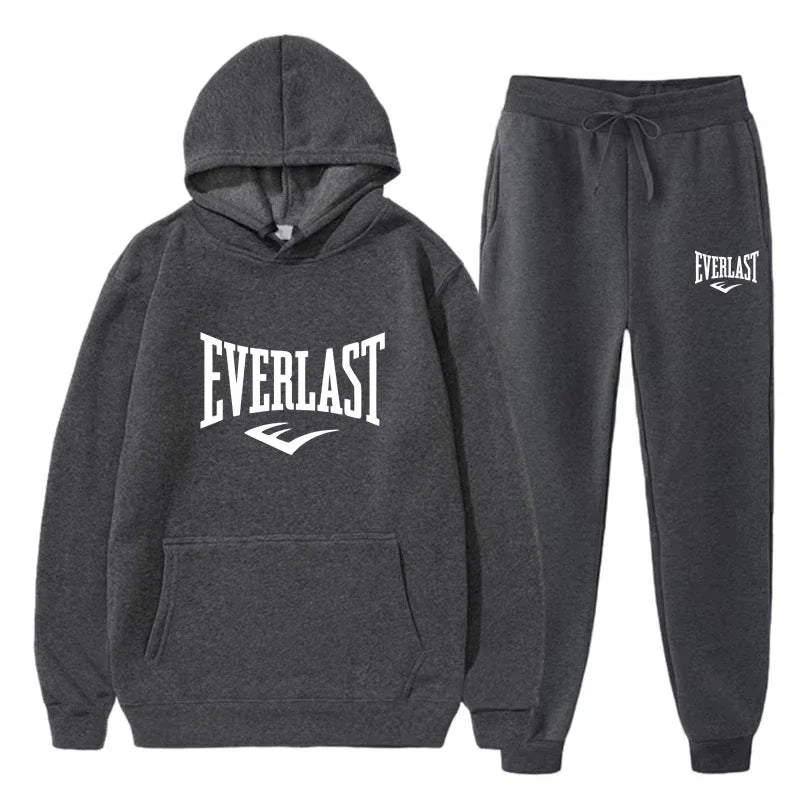 Men 2025 new fashion sportswear, fitness set, running set, sportswear autumn and winter lovers hoodie leisure set