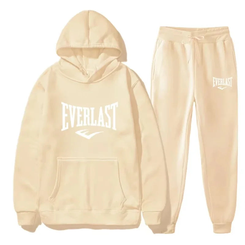 Men 2025 new fashion sportswear, fitness set, running set, sportswear autumn and winter lovers hoodie leisure set