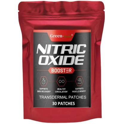 Performance Formula Nitric Oxide Booster Transdermal Patches - 30 Patches for Enhanced Stamina & Endurance One Month Supply