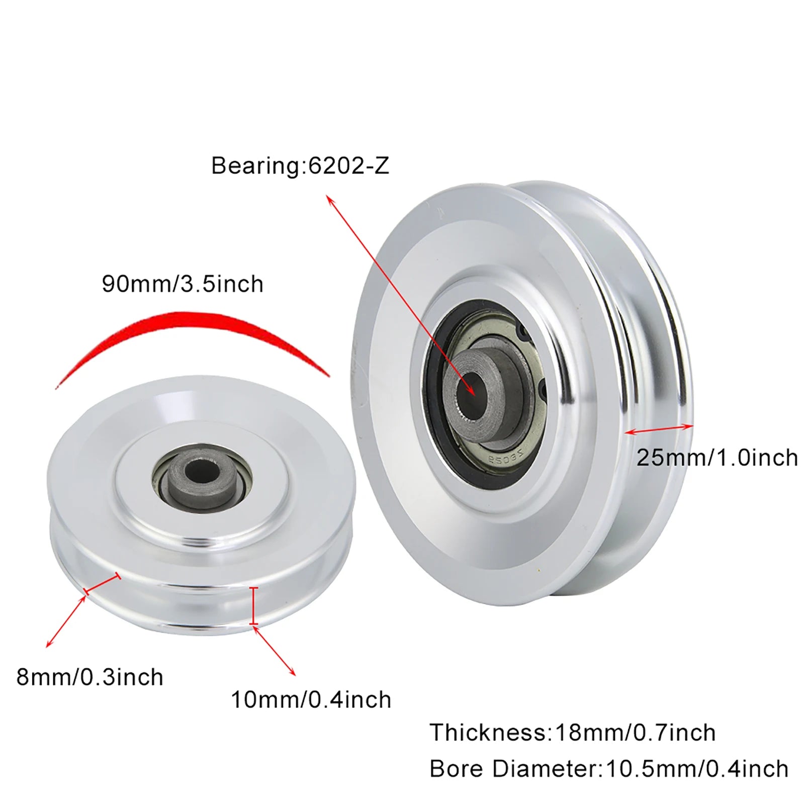 Gym Pulley Aluminium Alloy Fitness Pulley Home Gym Attachments Part Exercise Strength Training Accessory Gym Accessory - GabyFit Goods