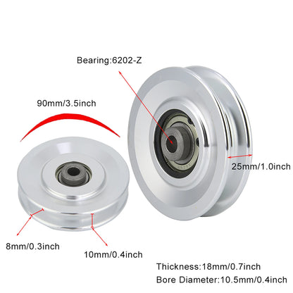 Gym Pulley Aluminium Alloy Fitness Pulley Home Gym Attachments Part Exercise Strength Training Accessory Gym Accessory - GabyFit Goods