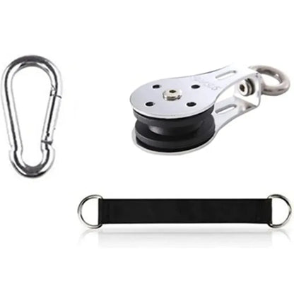 Silent Gym Cable Pulley Rotation 360 Degree Stainless Steel Surface Smooth Durable Attachment for DIY Home Gym Pulley System - GabyFit Goods
