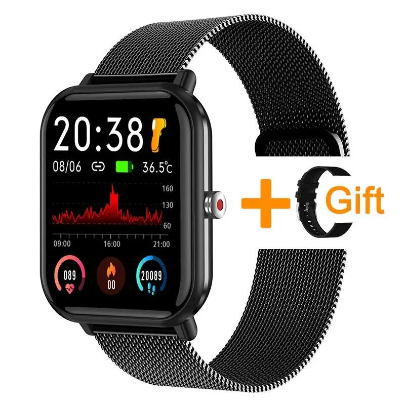 LIGE 2024 New Q9 Pro Smart Watch Body Temperature Monitor Music Control Sports Waterproof Smart Watch for Men Women Smartwatch - GabyFit Goods