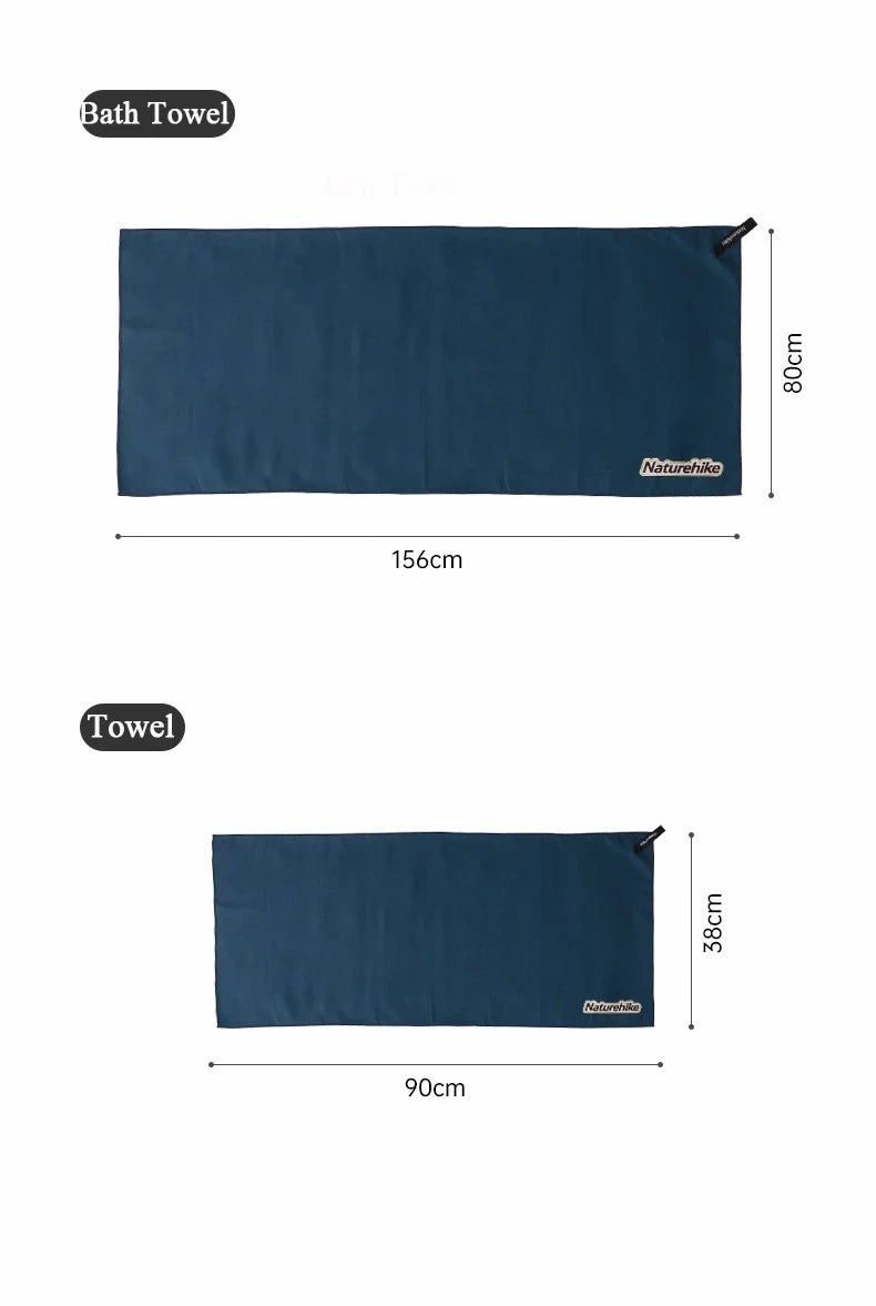 Naturehike Quick Dry Towel Lightweight Outdoor Microfiber Sports Gym Towel with Storage Bag Swimming Camping Beach Gym Towels - GabyFit Goods