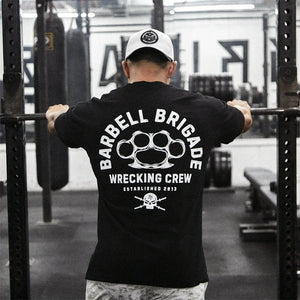 Barbell Brigade 2024 Summer Gym T Shirt Men Bodybuilding Fitness Cotton Short Sleeve T-shirt Training Tees Fashion Muscle Tshirt