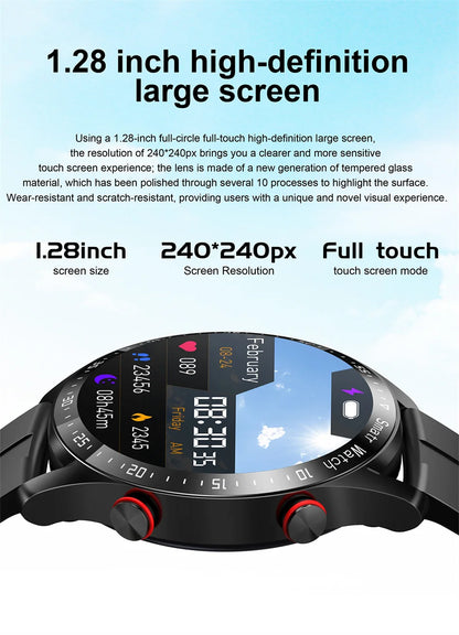 ECG+PPG Bluetooth Call Smart Watch Men Laser Health Blood Pressure Fitnes Sports Watches Man Sports Waterproof Smartwatch+Box - GabyFit Goods