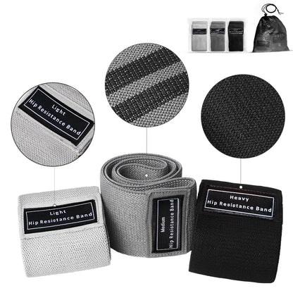 Fabric Resistance Hip Booty Bands Glute Thigh Elastic Workout Bands Squat Circle Stretch Fitness Strips Loops Yoga Gym Equipment - GabyFit Goods