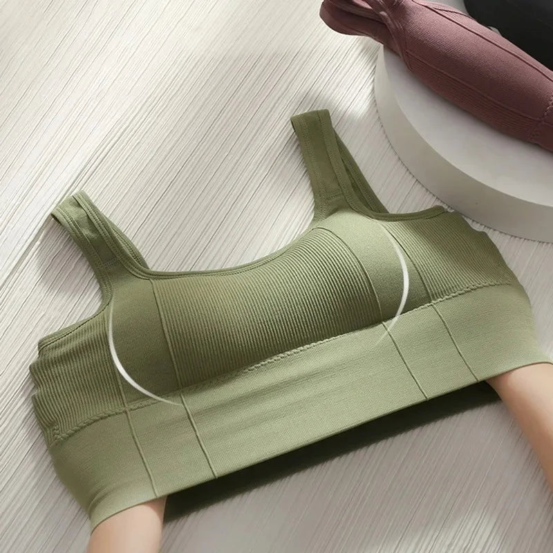 Breathable Sports Bra Anti-Sweat Fitness Top Women Seamless Yoga Bra Shockproof Crop Top Push Up Sport Bra Gym Workout Top - GabyFit Goods